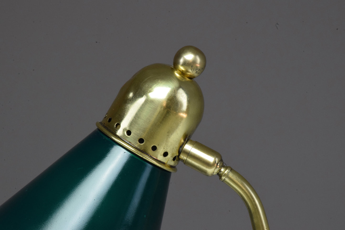 French Vintage Brass Table Lamp by Robert Mathieu, 1950's - Spirit Gallery 
