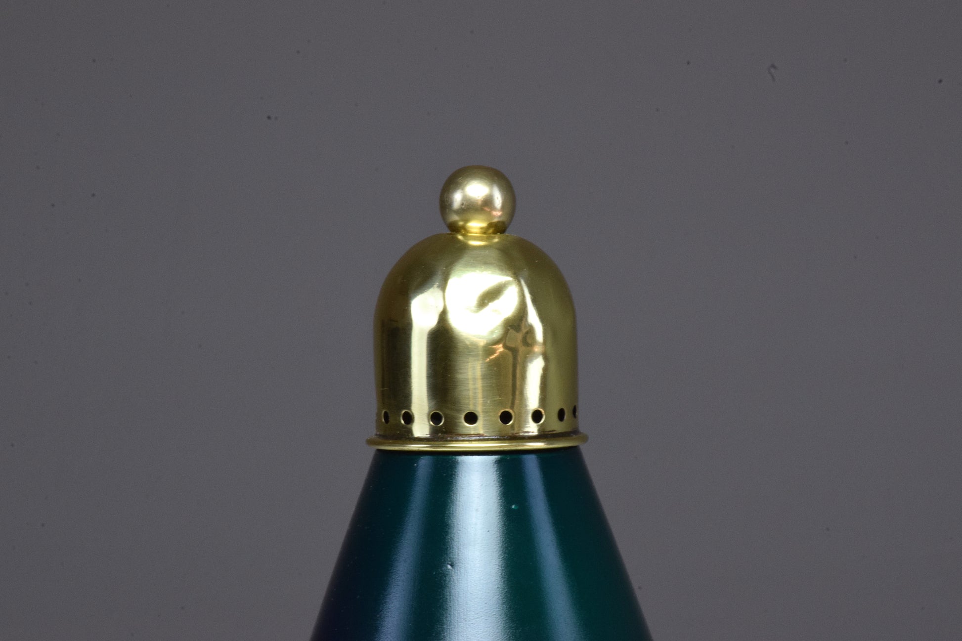 French Vintage Brass Table Lamp by Robert Mathieu, 1950's - Spirit Gallery 