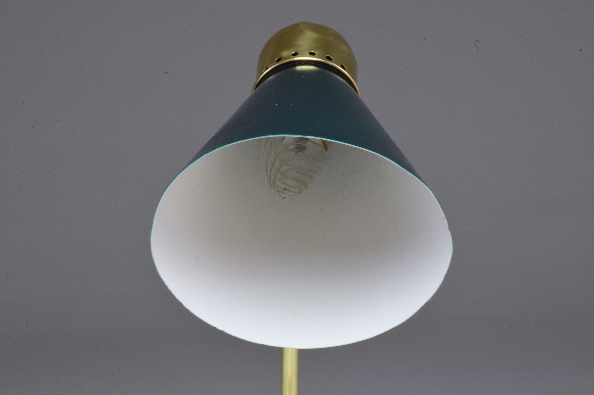 French Vintage Brass Table Lamp by Robert Mathieu, 1950's - Spirit Gallery 
