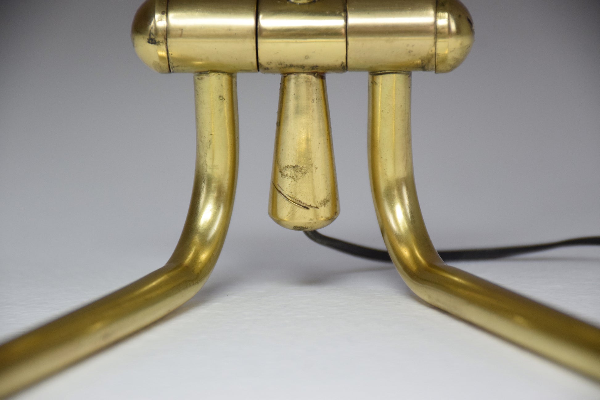 French Vintage Brass Table Lamp by Robert Mathieu, 1950's - Spirit Gallery 
