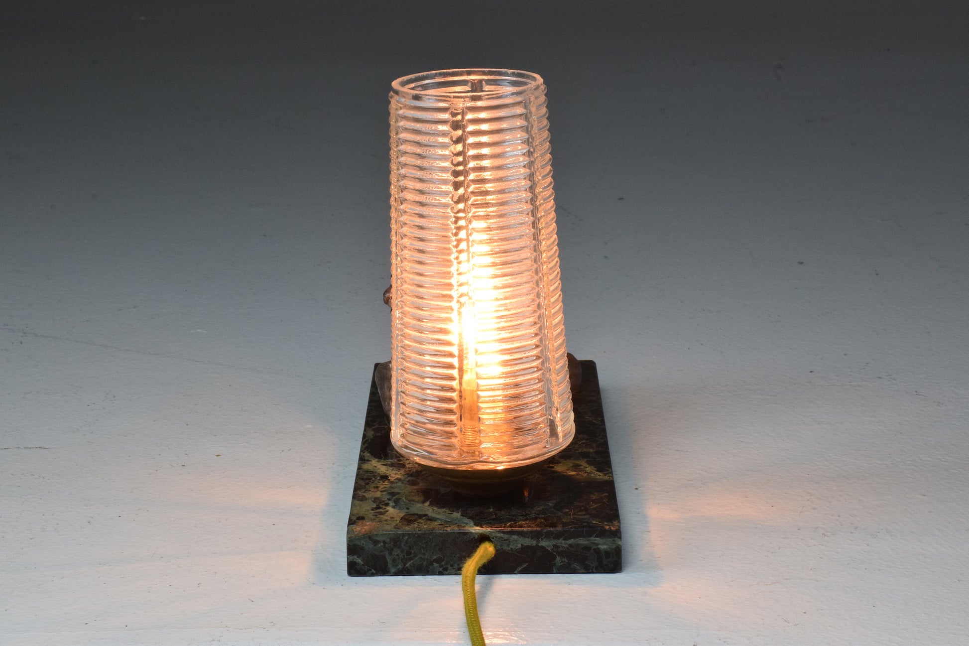 French Vintage Art Deco Lion Marble Table Lamp, 1930's - Spirit Gallery 