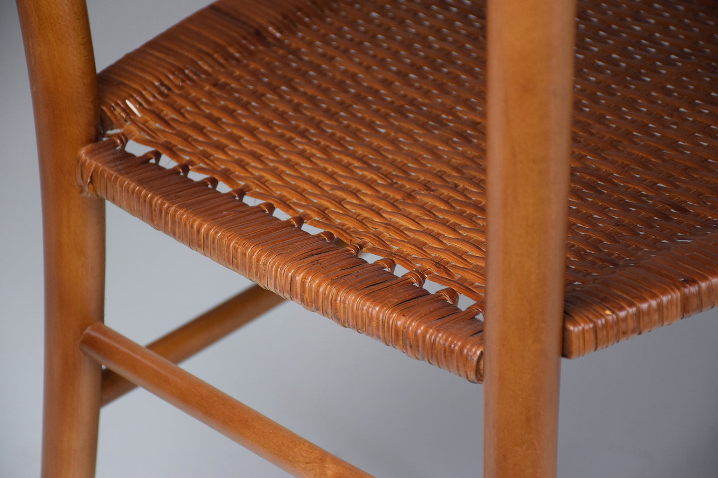 French Vintage Cane Dining Chairs, Set of Five 1930's - Spirit Gallery 