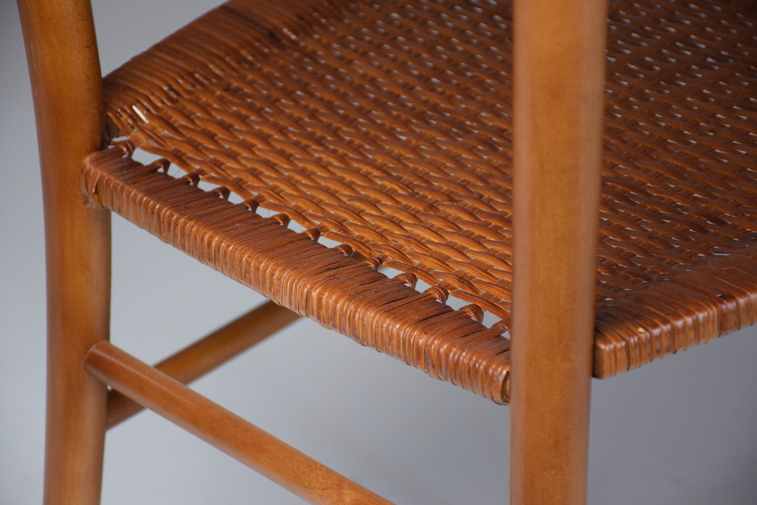 French Vintage Cane Dining Chairs, Set of Five 1930's - Spirit Gallery 