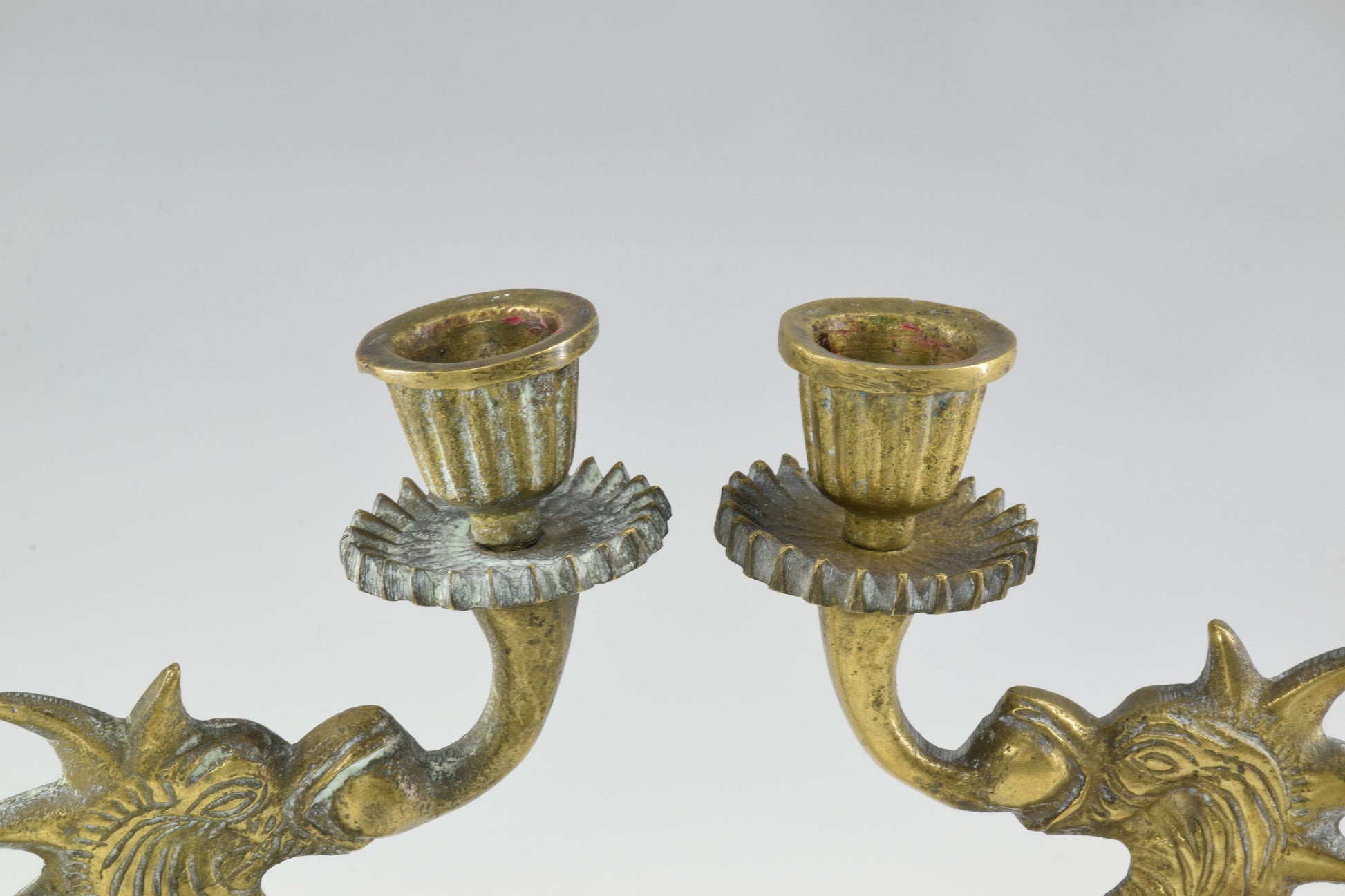 1950's Italian Bronze Dragon Candlesticks - Spirit Gallery 