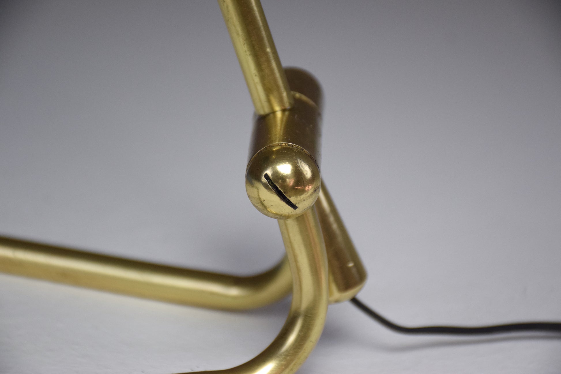 French Vintage Brass Table Lamp by Robert Mathieu, 1950's - Spirit Gallery 