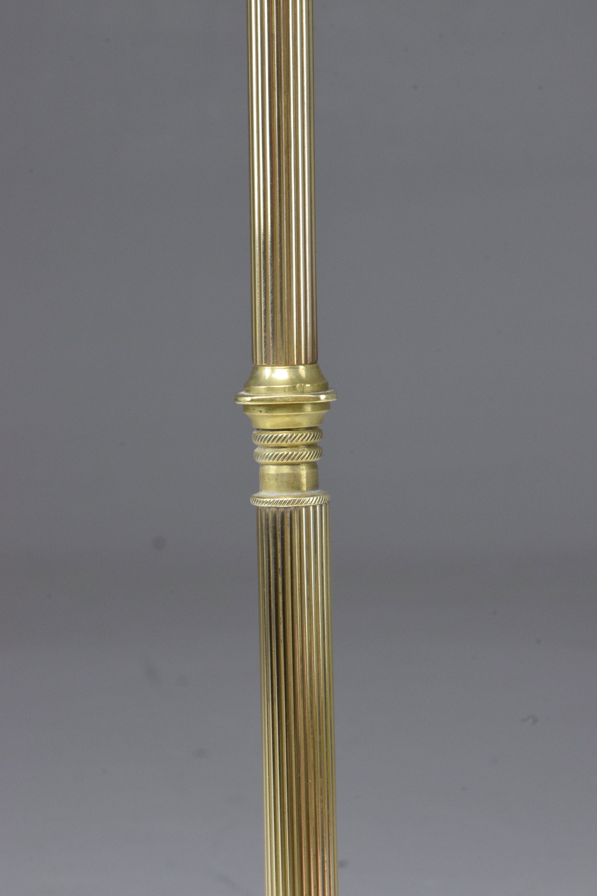 French Vintage Art Deco Engraved Brass Lamp, 1930's - Spirit Gallery 