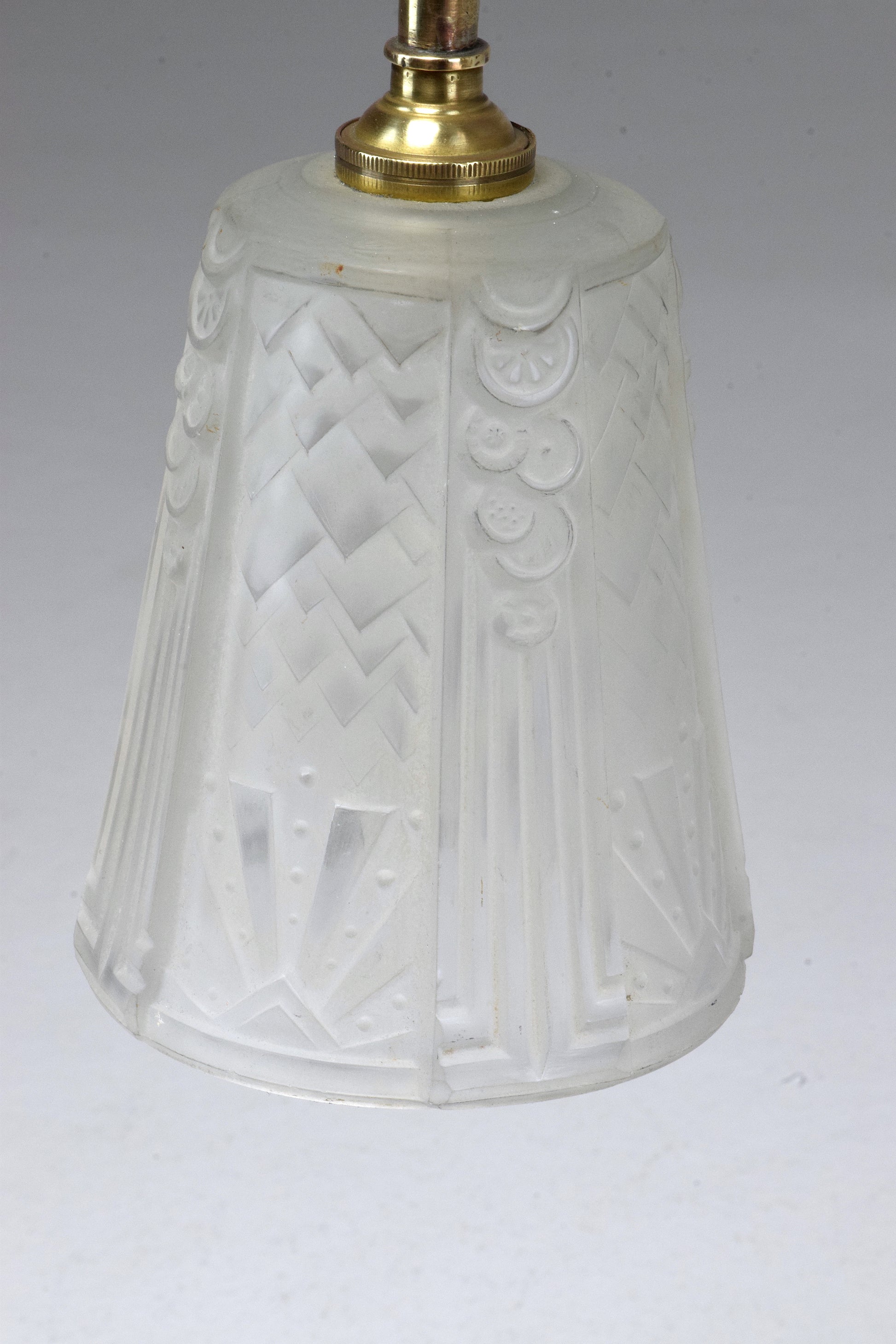 French Brass Table Lamp by Frères Muller, 1930's - Spirit Gallery 