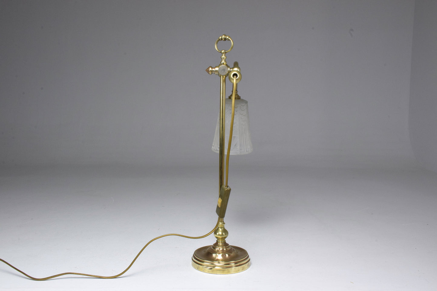 French Brass Table Lamp by Frères Muller, 1930's - Spirit Gallery 