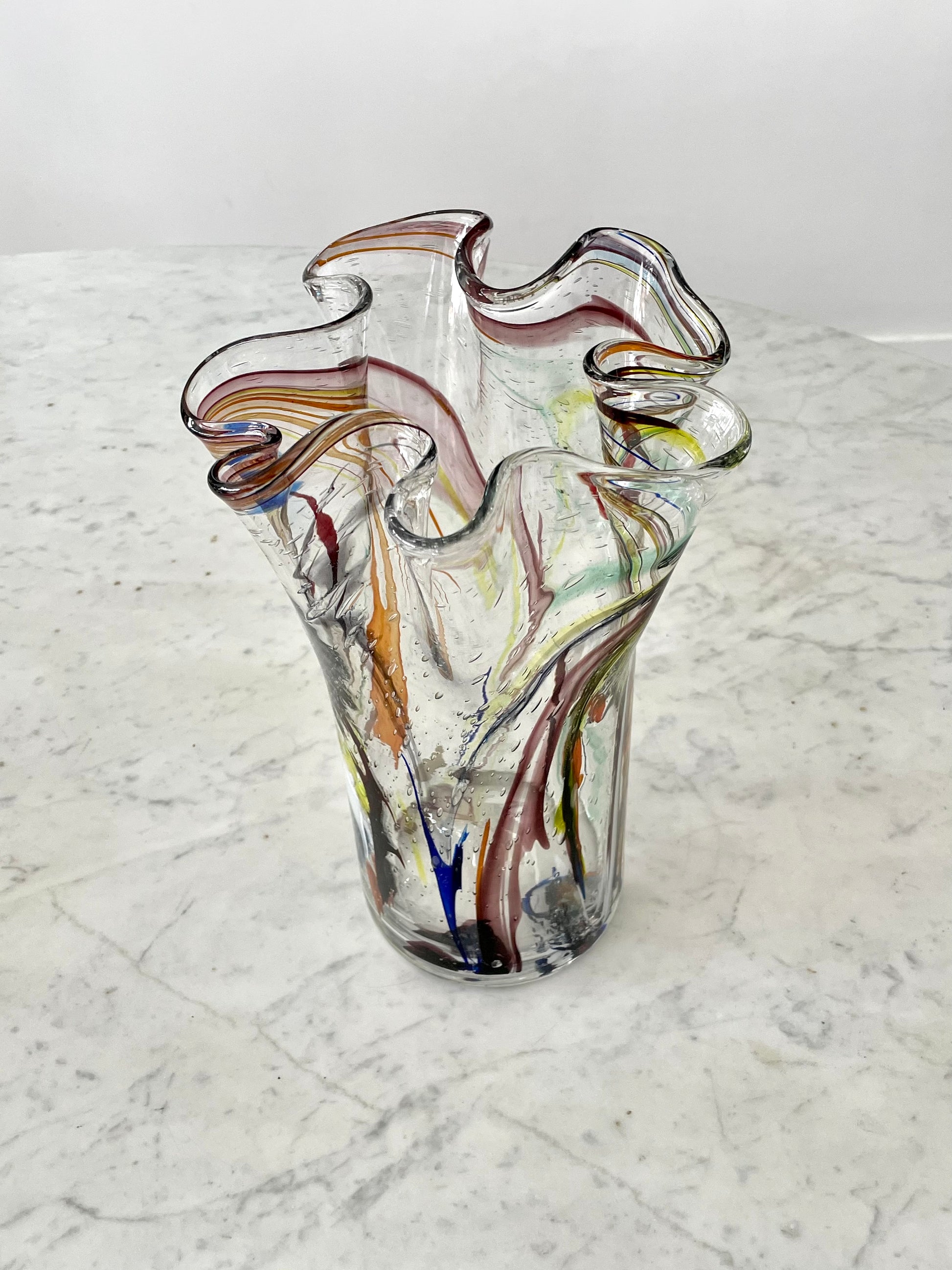 1970's French Multicolour Cristal Vase - Spirit Gallery 