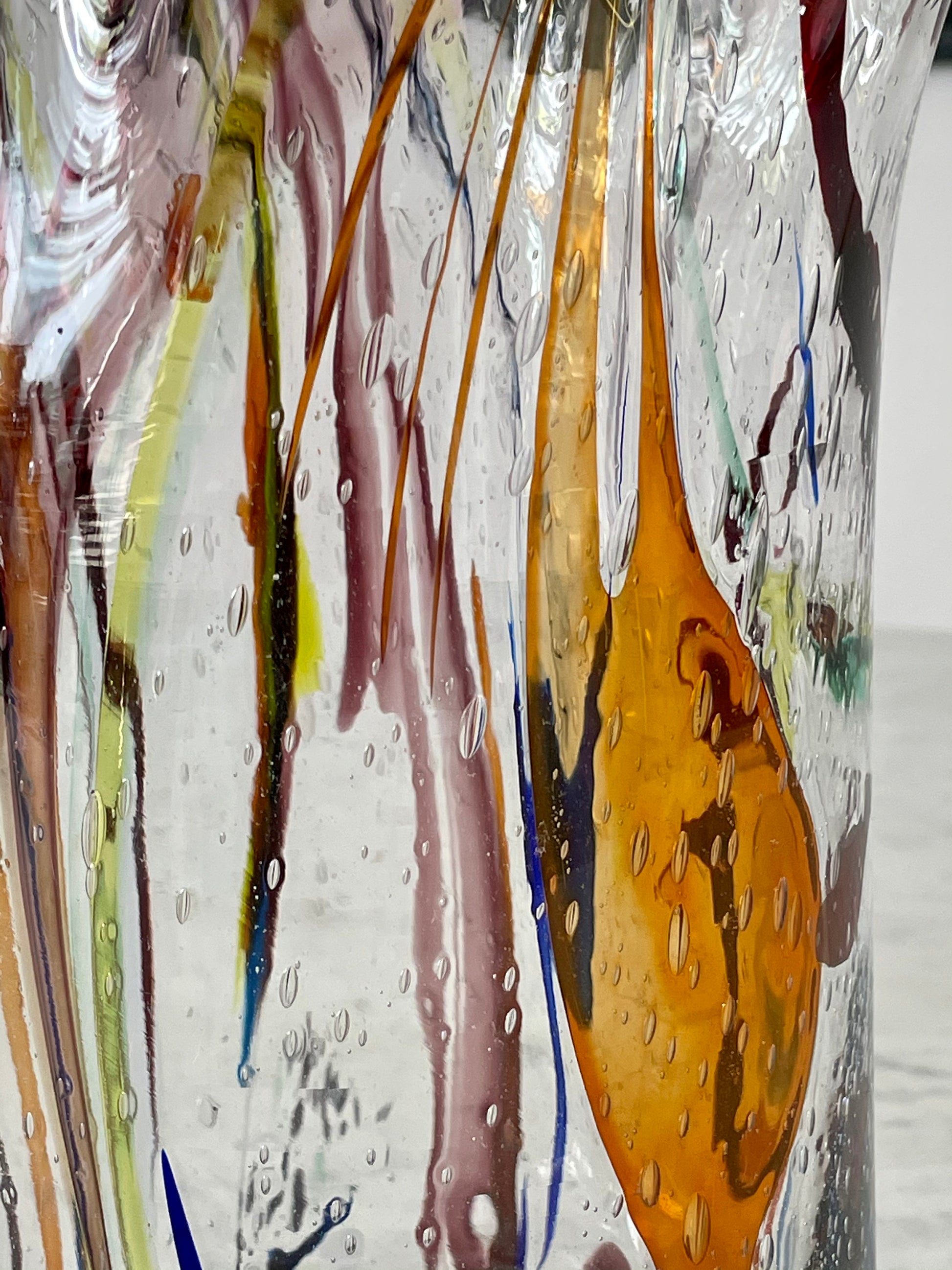1970's French Multicolour Cristal Vase - Spirit Gallery 