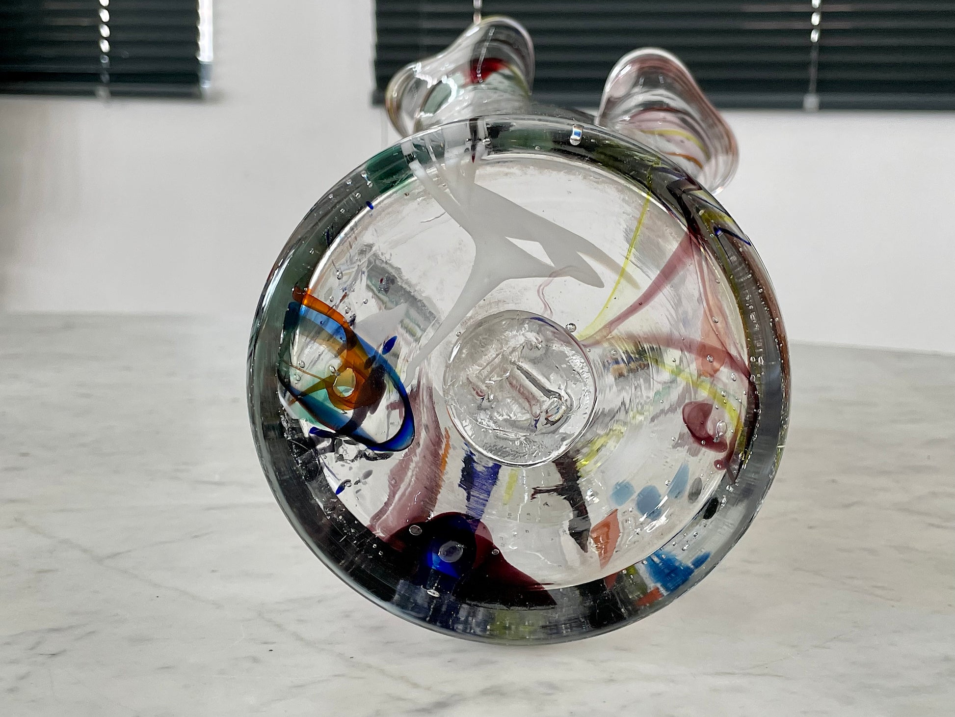 1970's French Multicolour Cristal Vase - Spirit Gallery 