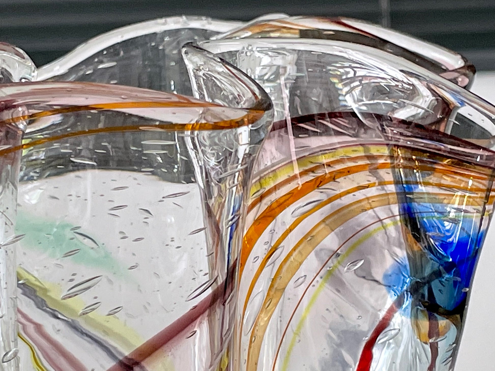 1970's French Multicolour Cristal Vase - Spirit Gallery 