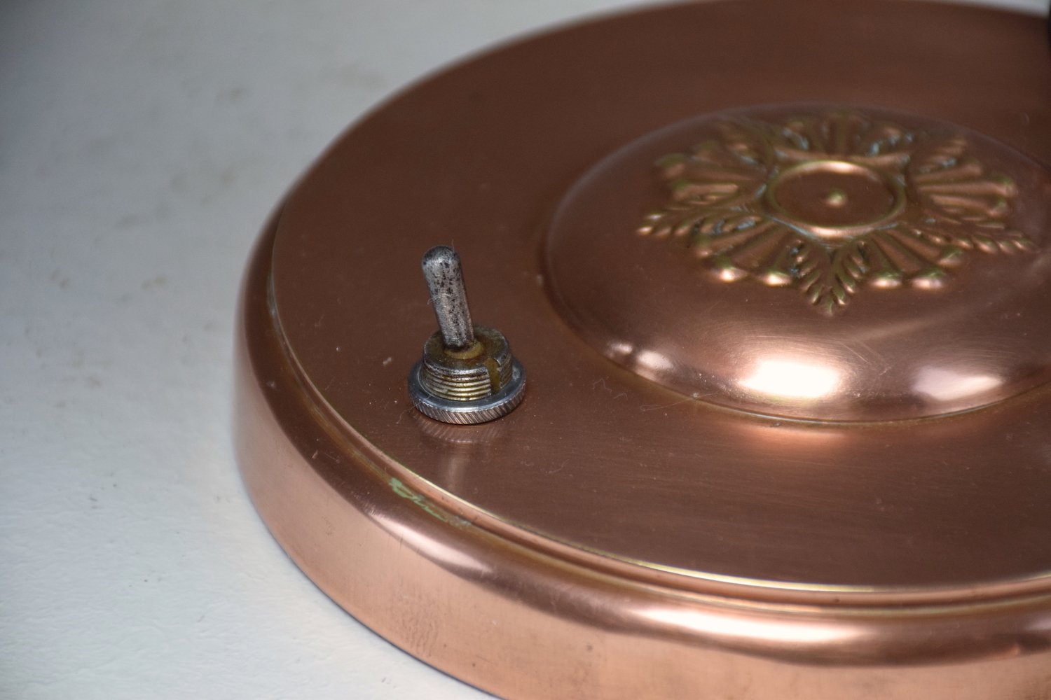 French Art Deco Copper Brass Table Lamp, 1930's - Spirit Gallery 