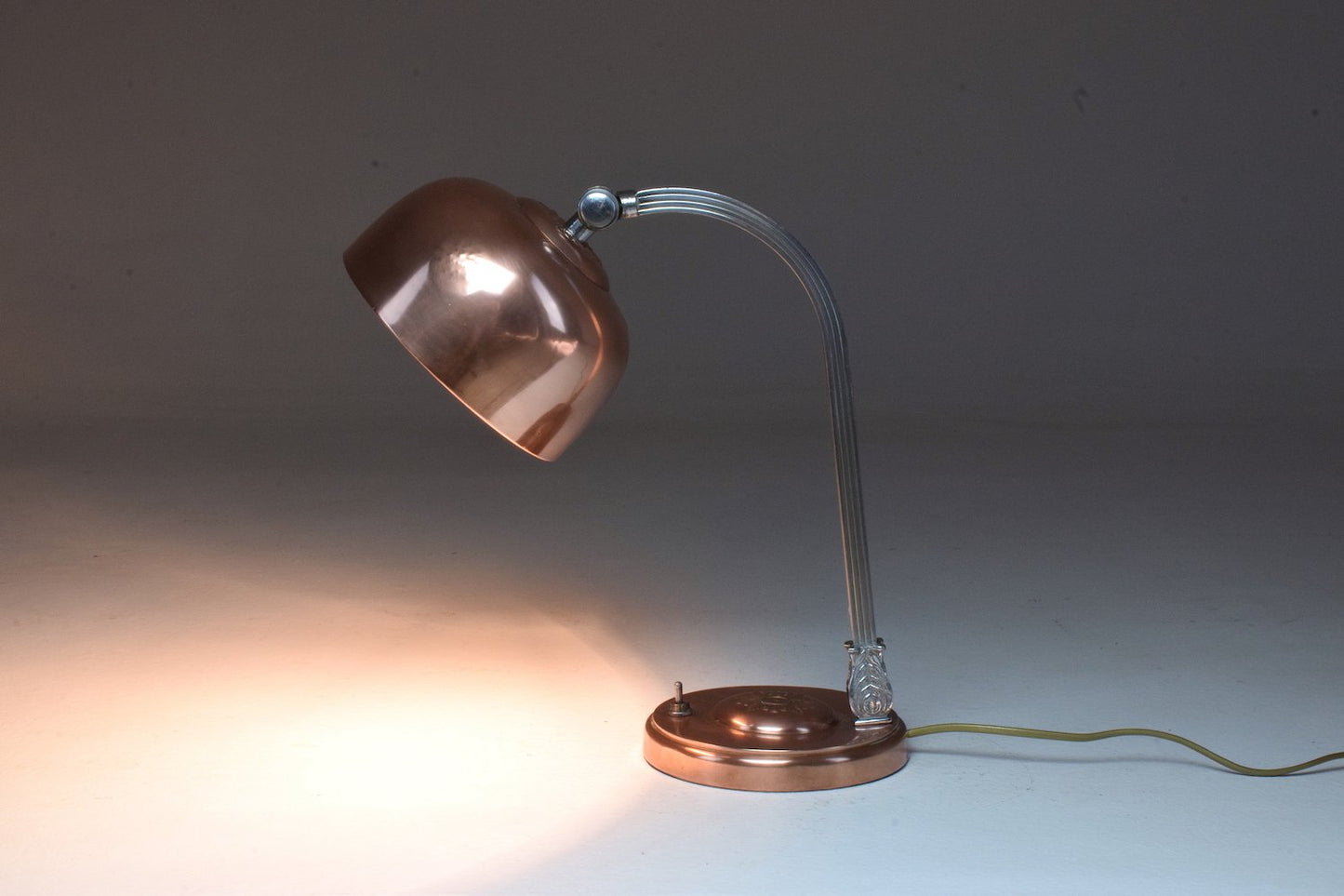 French Art Deco Copper Brass Table Lamp, 1930's - Spirit Gallery 