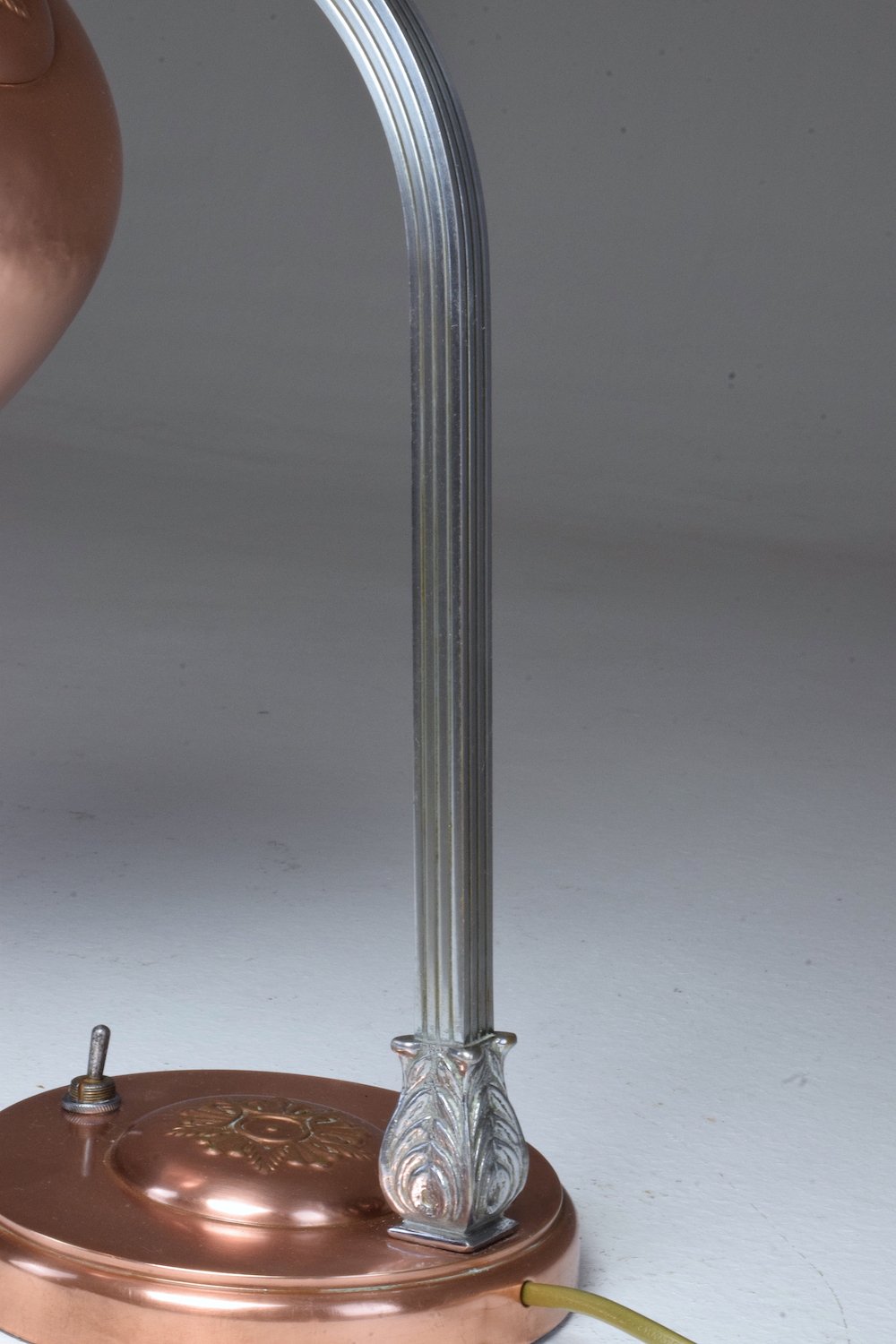 French Art Deco Copper Brass Table Lamp, 1930's - Spirit Gallery 
