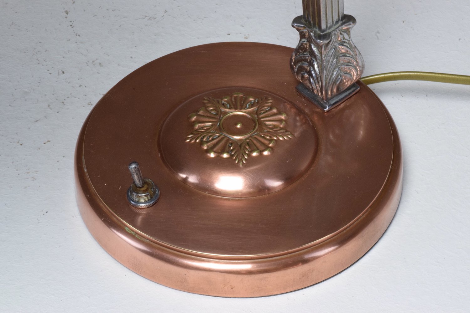 French Art Deco Copper Brass Table Lamp, 1930's - Spirit Gallery 