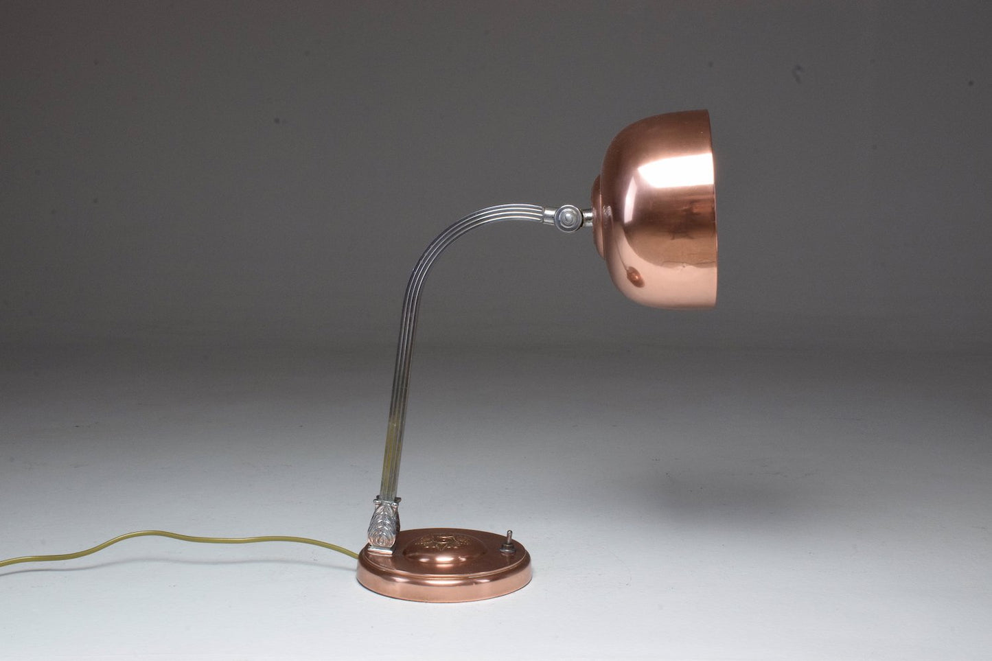French Art Deco Copper Brass Table Lamp, 1930's - Spirit Gallery 
