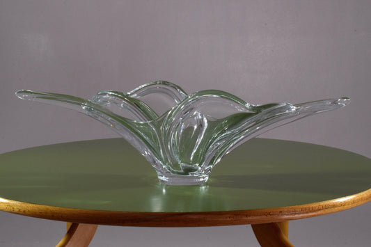 French Sculptural Vintage Crystal Centerpiece, 1960-1970's - Spirit Gallery 