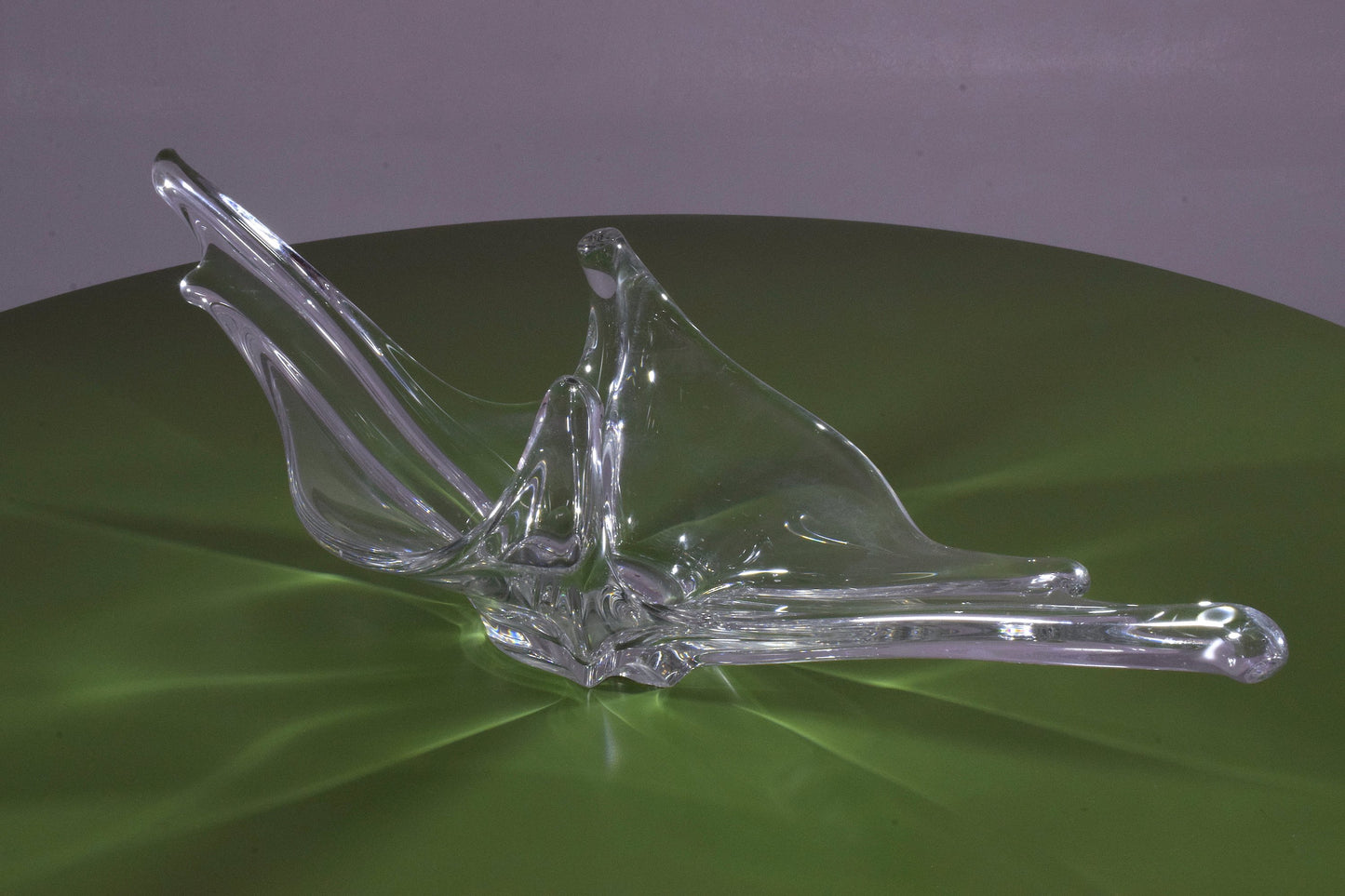 French Sculptural Vintage Crystal Centerpiece, 1960-1970's - Spirit Gallery 