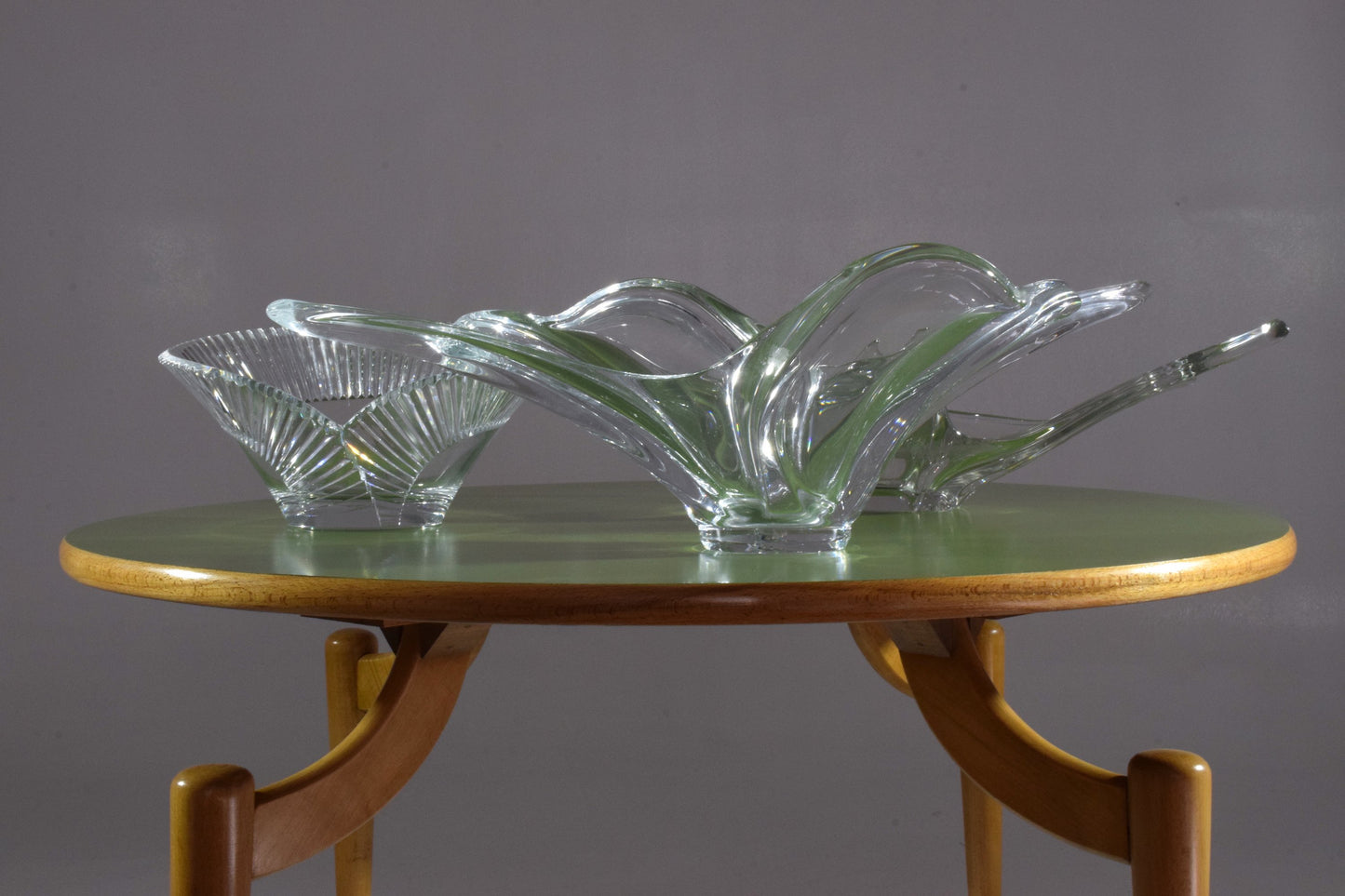 French Sculptural Vintage Crystal Centerpiece, 1960-1970's - Spirit Gallery 