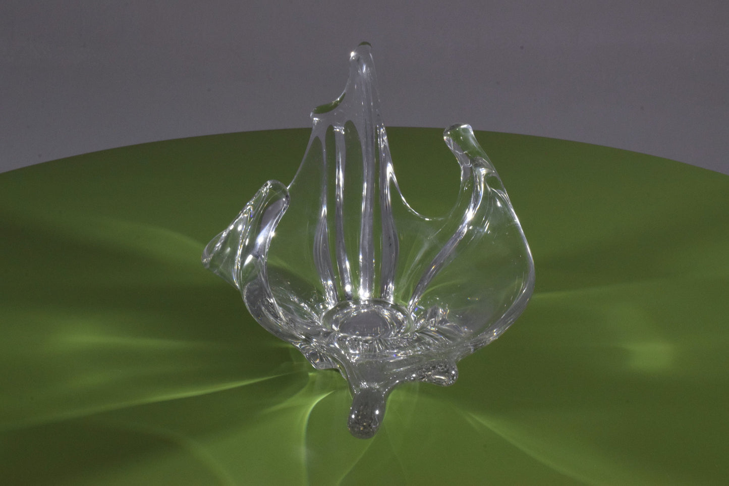 French Sculptural Vintage Crystal Centerpiece, 1960-1970's - Spirit Gallery 