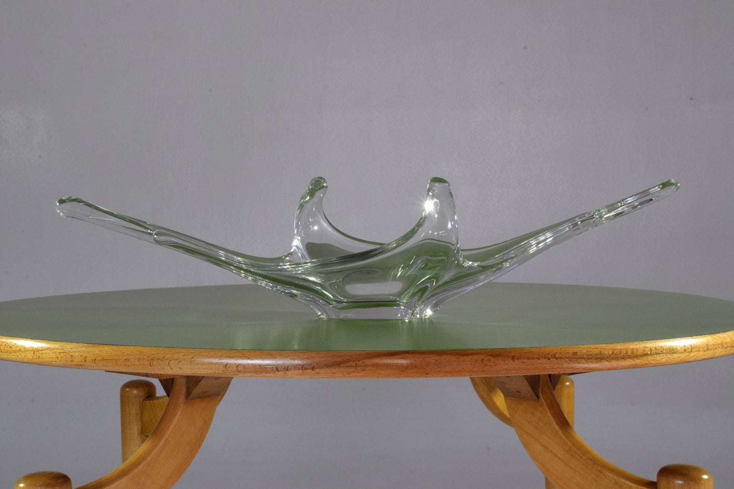 French Sculptural Vintage Crystal Centerpiece, 1960-1970's - Spirit Gallery 