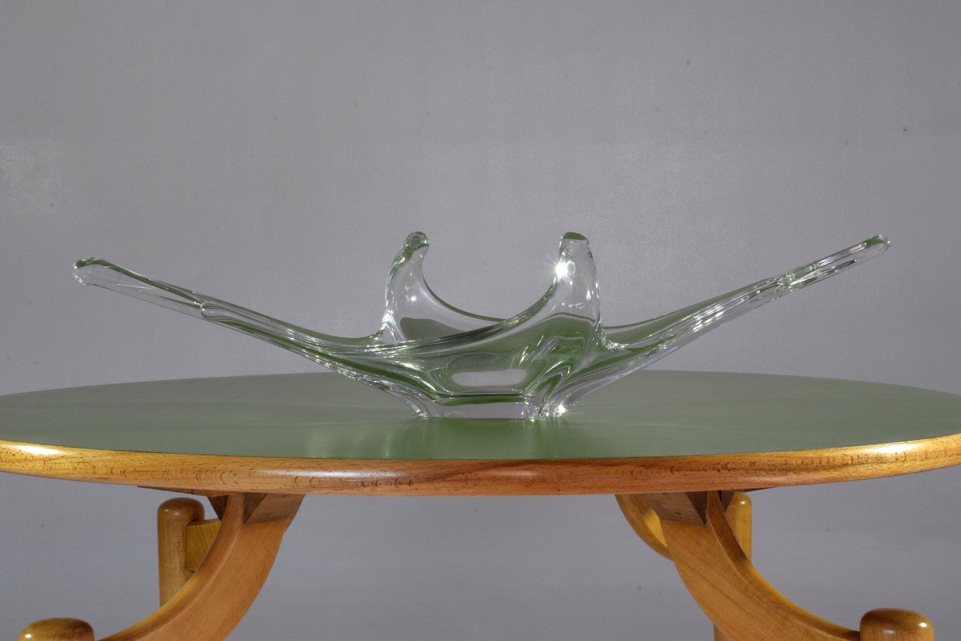 French Sculptural Vintage Crystal Centerpiece, 1960-1970's - Spirit Gallery 