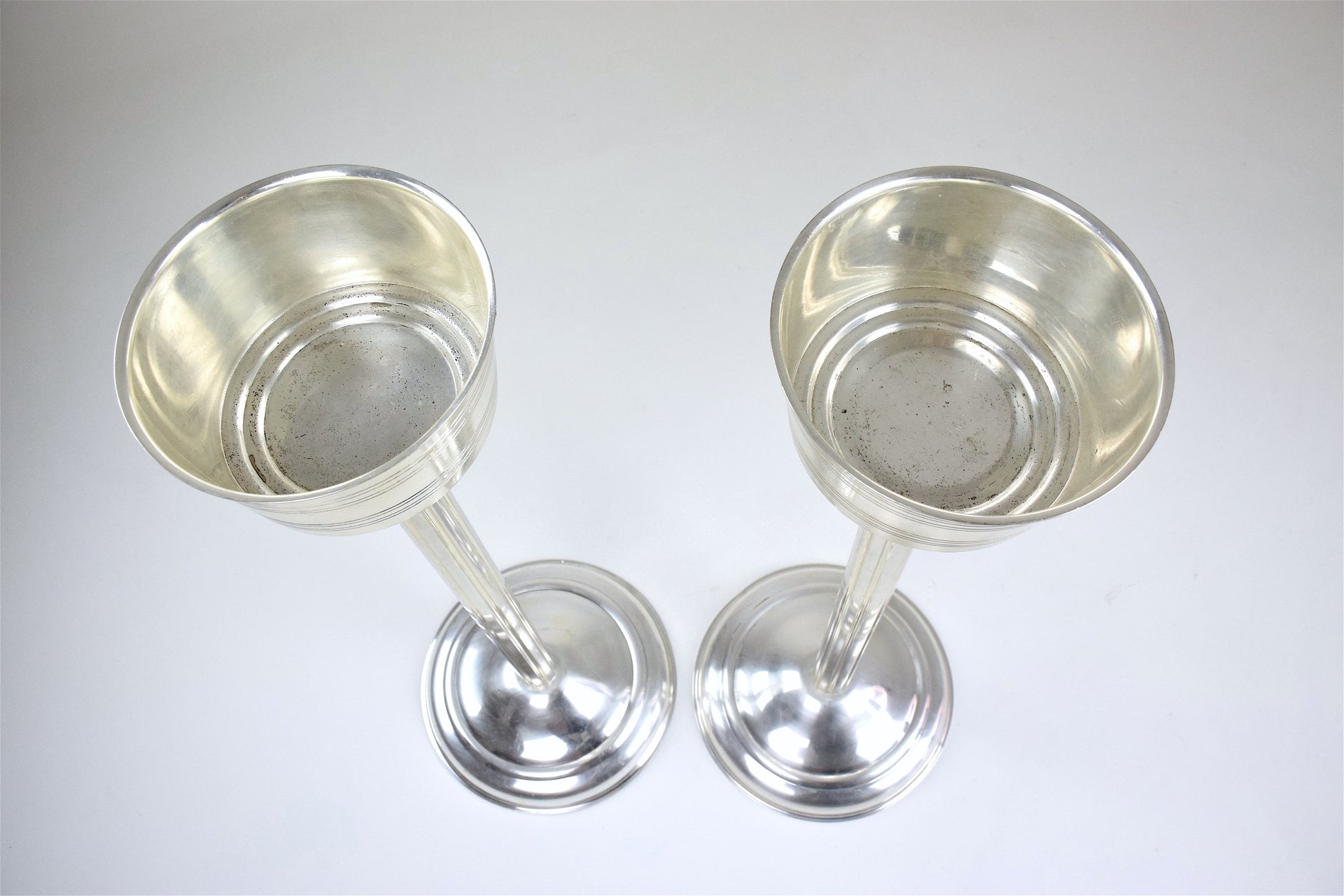 French Silver Plated Wine Bucket Stands, 1960s - Spirit Gallery 