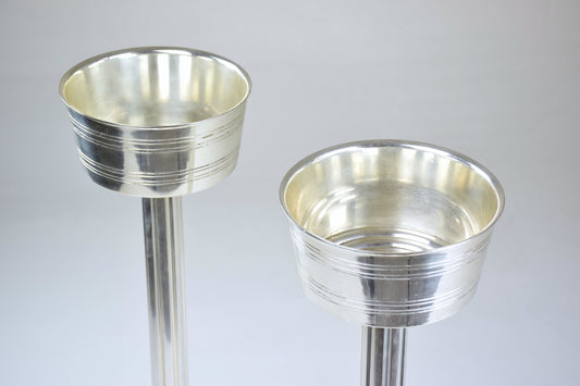 French Silver Plated Wine Bucket Stands, 1960s - Spirit Gallery 