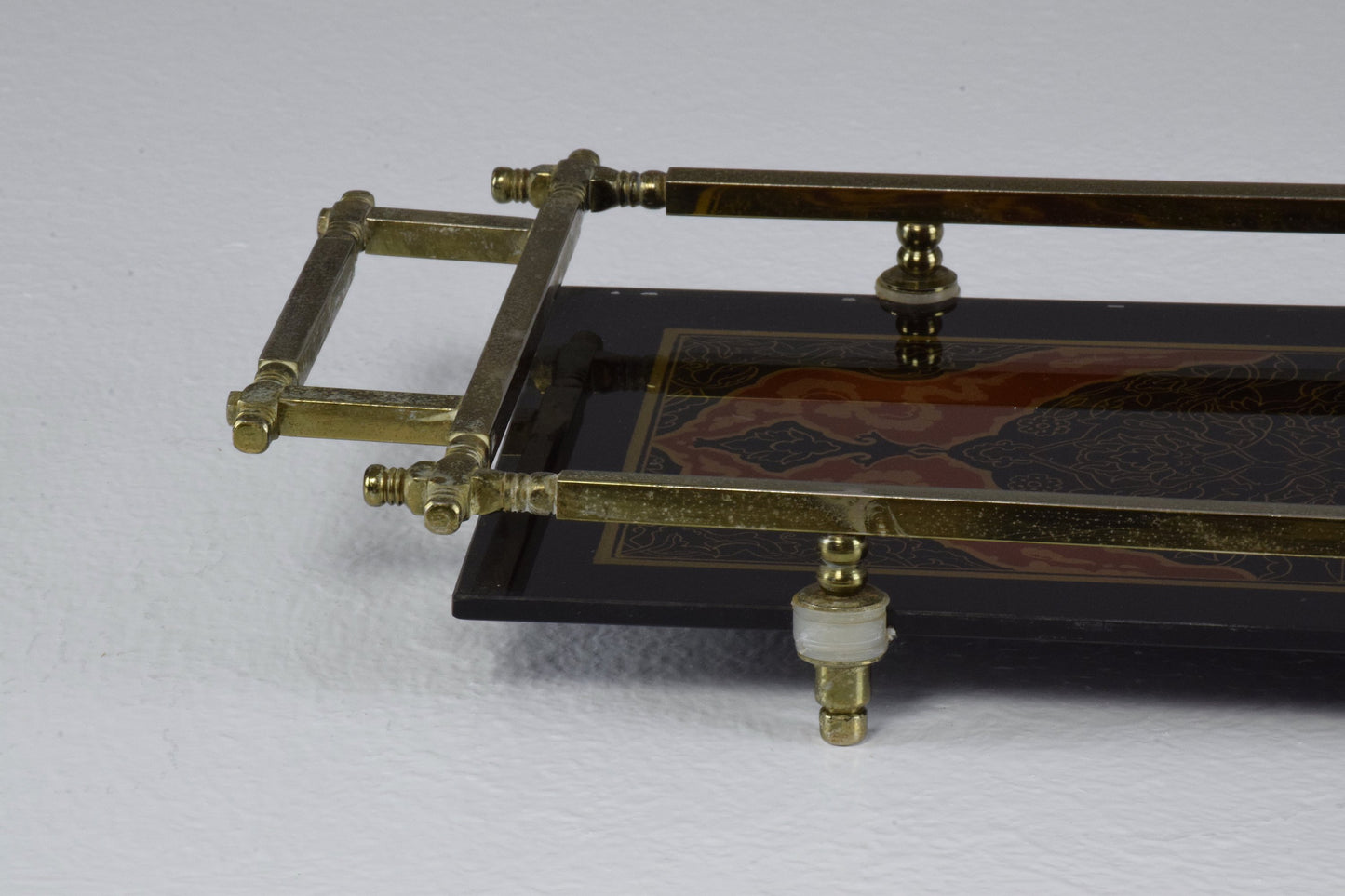 French Vintage Glass and Metal Tray, 1950's - Spirit Gallery 