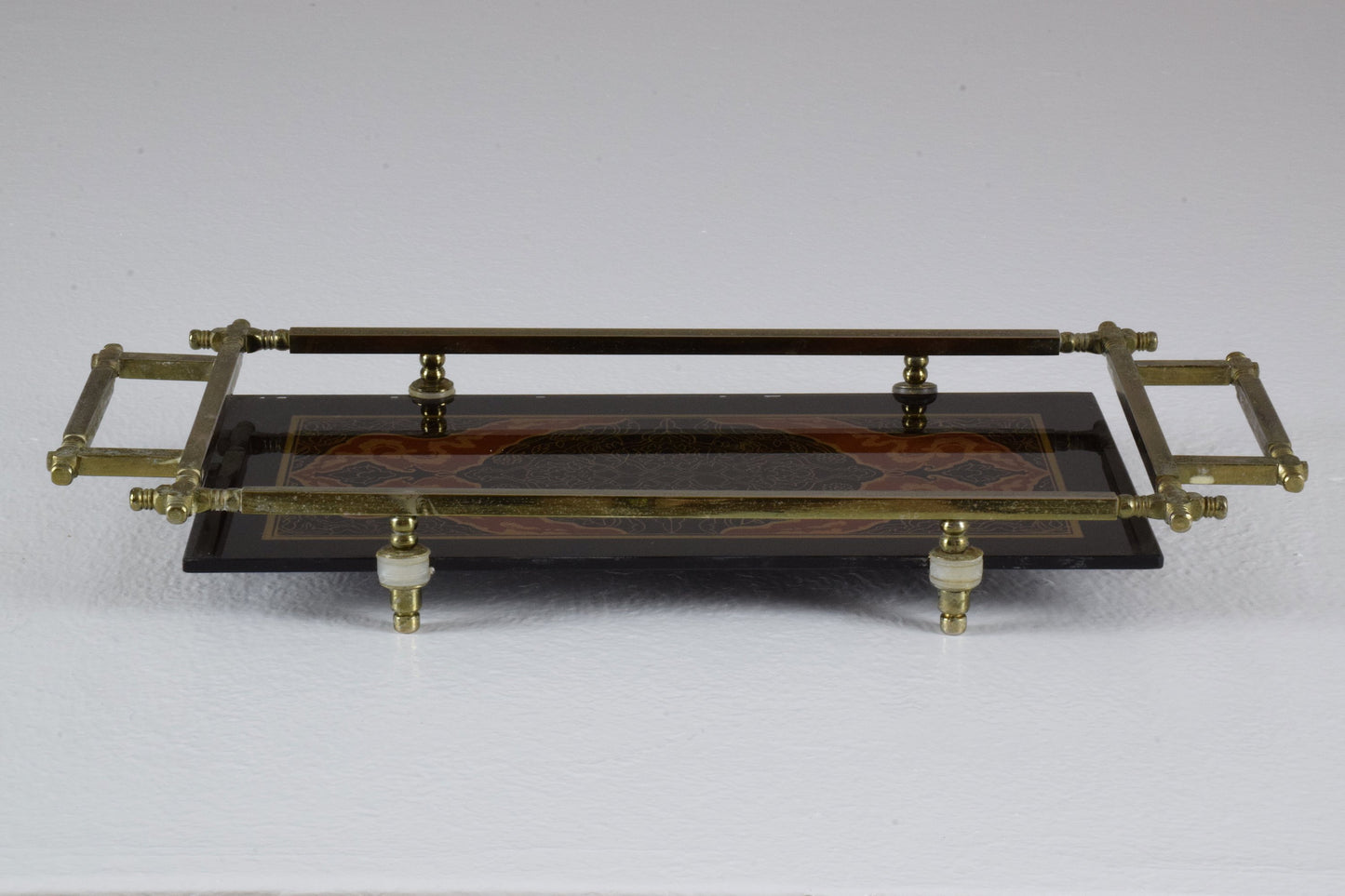 French Vintage Glass and Metal Tray, 1950's - Spirit Gallery 