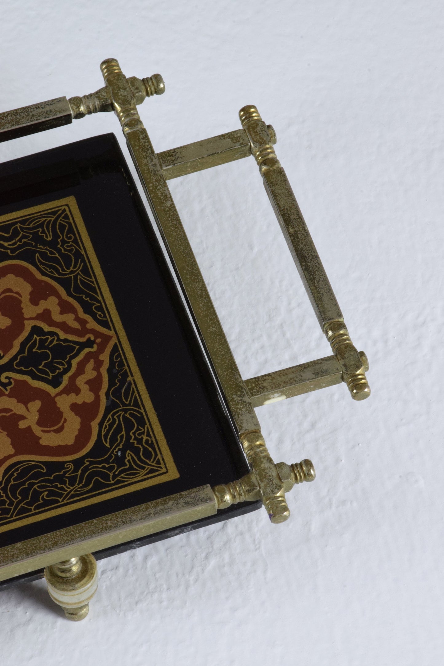 French Vintage Glass and Metal Tray, 1950's - Spirit Gallery 