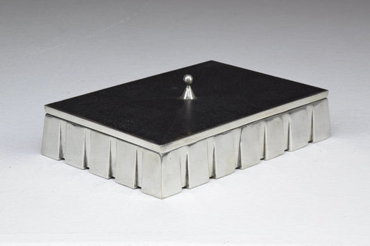 French Vintage Metal and Wood Box, 1970s - Spirit Gallery 