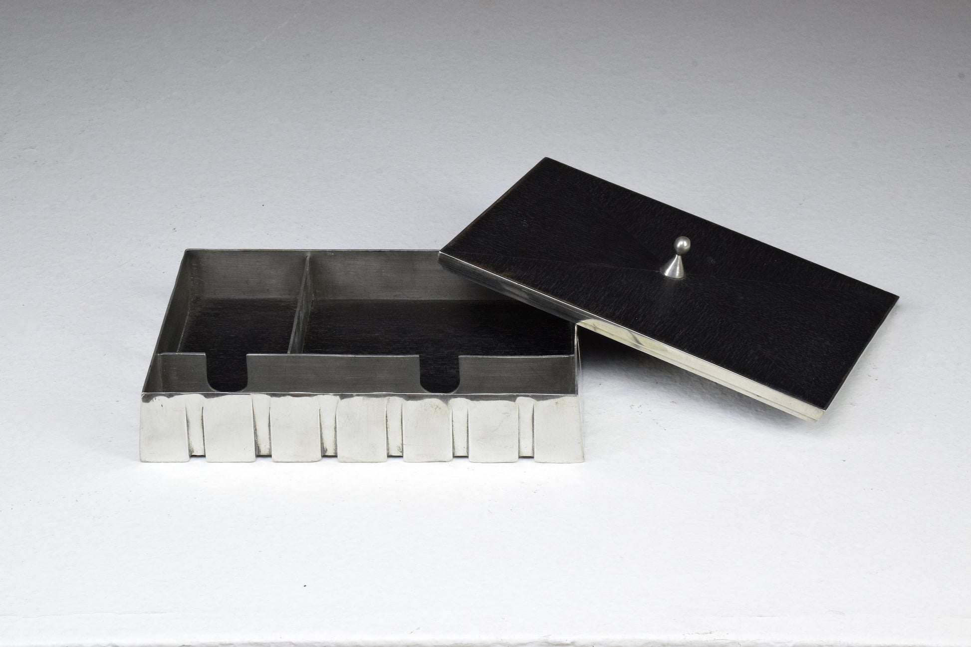 French Vintage Metal and Wood Box, 1970s - Spirit Gallery 