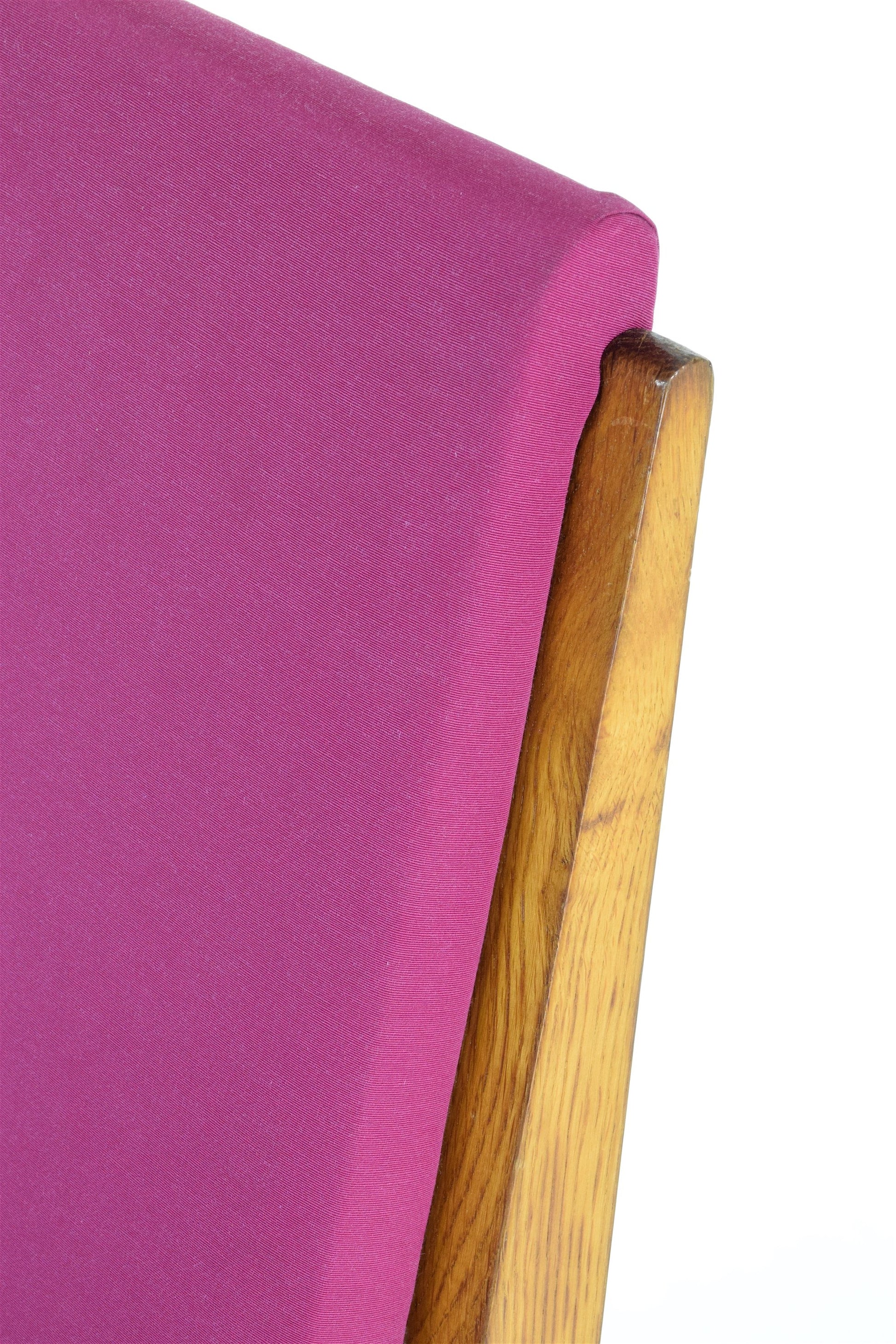 French Vintage Pink Oak Dining Chairs, Set of Five, 1940s - Spirit Gallery 