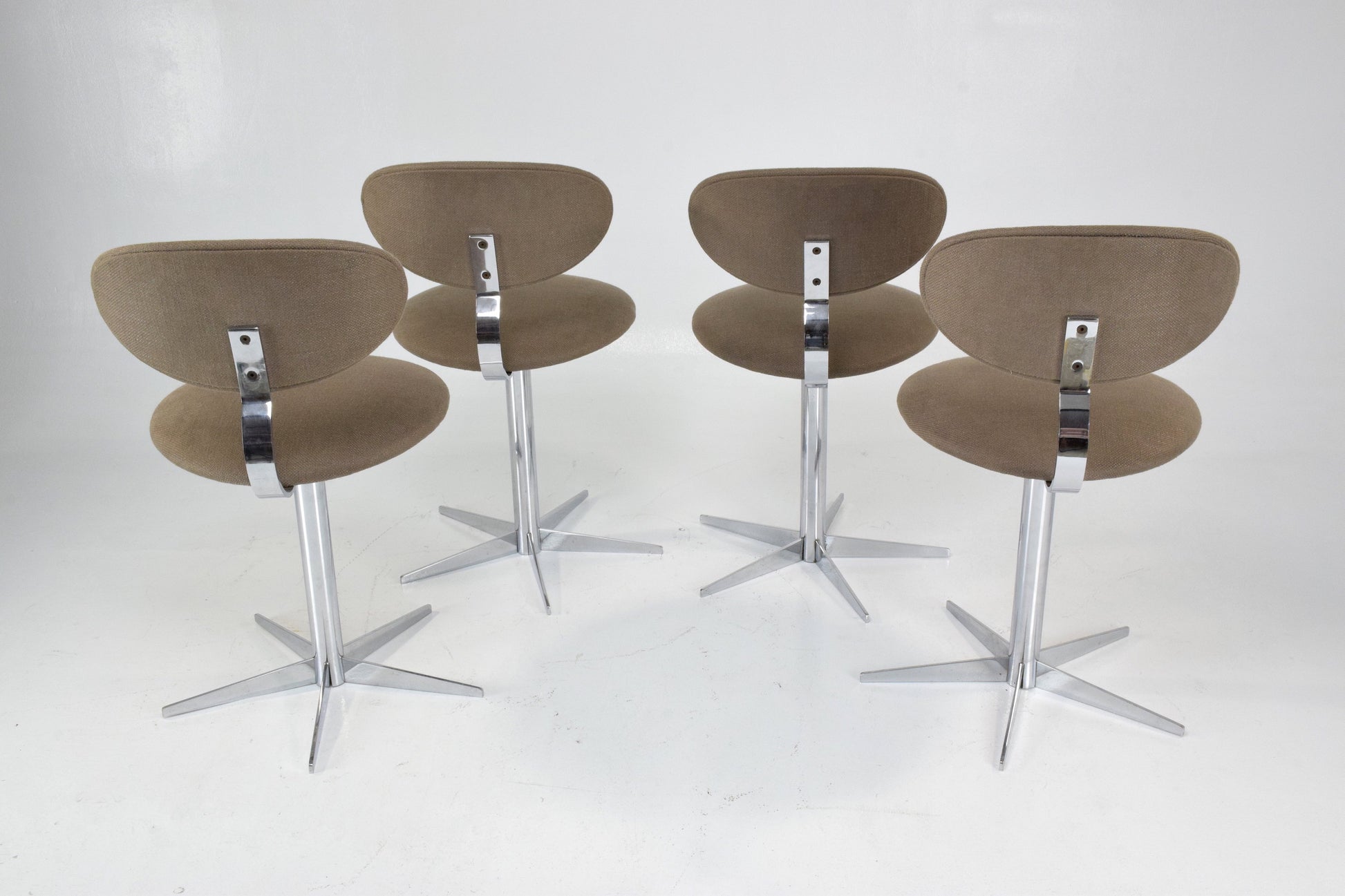 French Vintage Swivel Chairs, Set of Four, 1970's - Spirit Gallery 