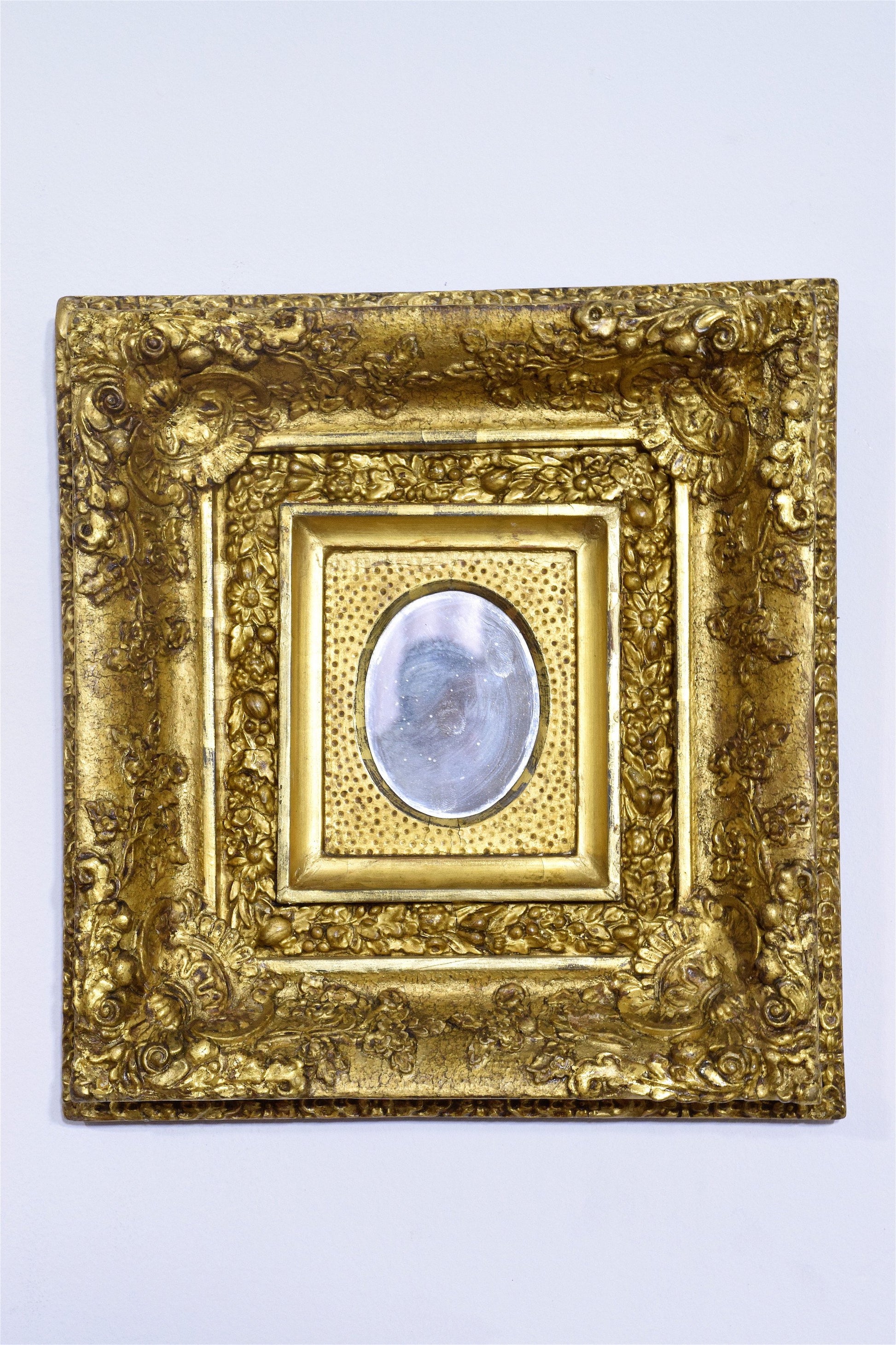 Italian Antique Three Square Gilded Rococo Mirrors - Spirit Gallery 