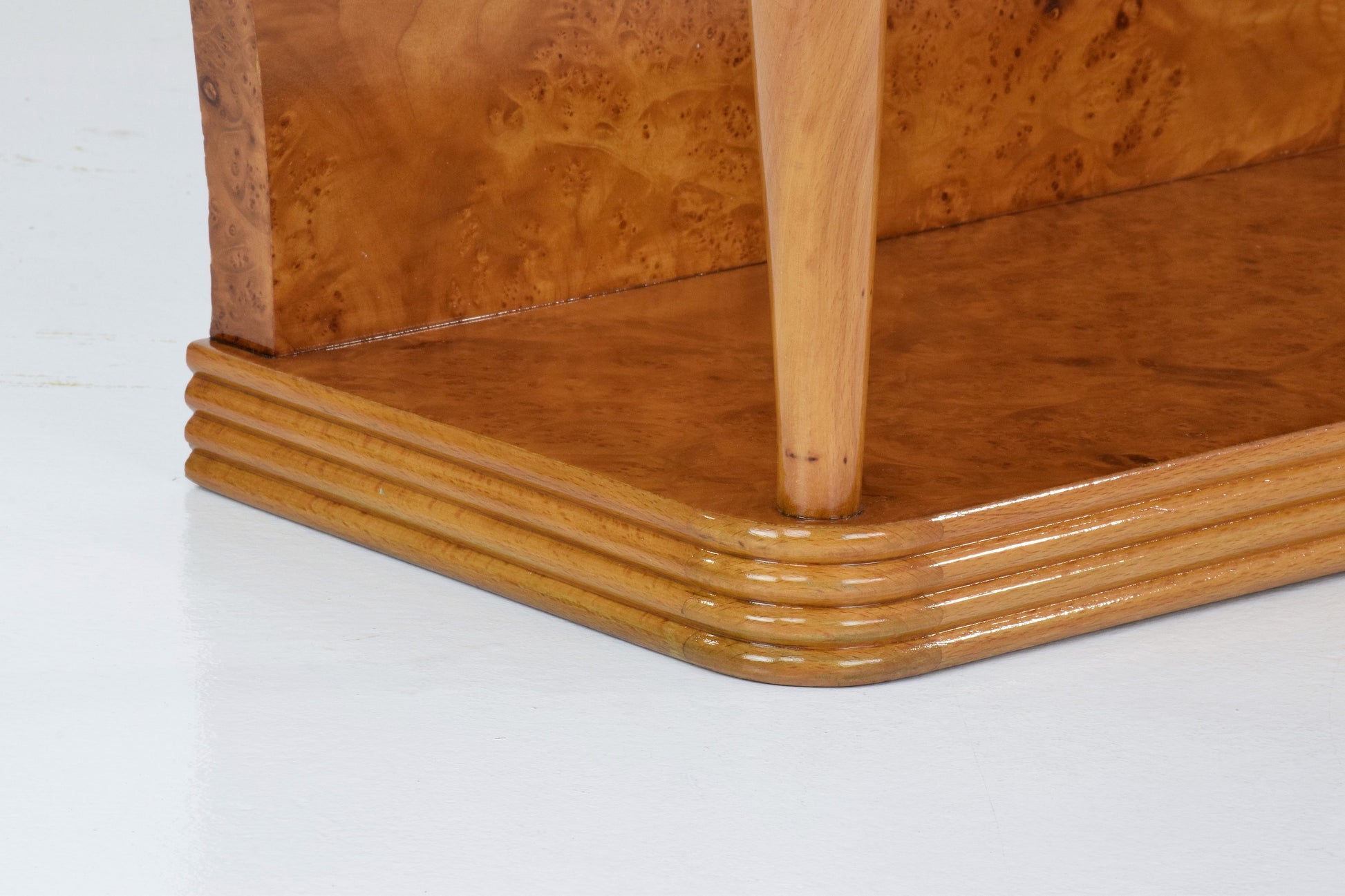 Italian Bird's-Eye Maple Dressing Table and Mirror, 1950s - Spirit Gallery 