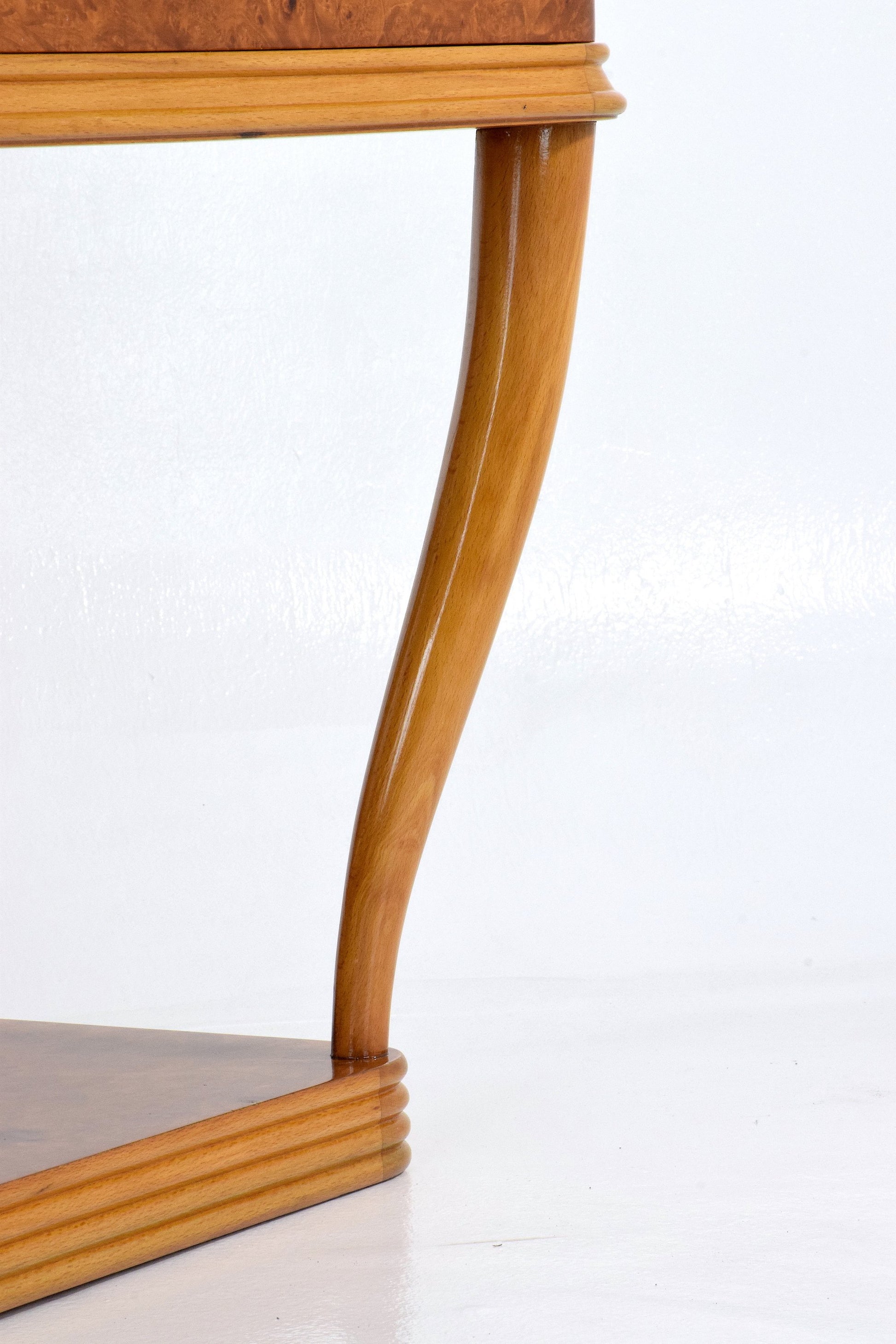 Italian Bird's-Eye Maple Dressing Table and Mirror, 1950s - Spirit Gallery 