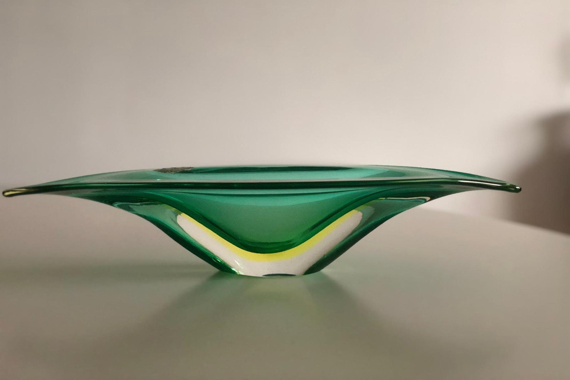 Italian Centerpiece Murano Bowl by Flavio Poli for Seguso Vetri d'Arte, 1950's - Spirit Gallery 