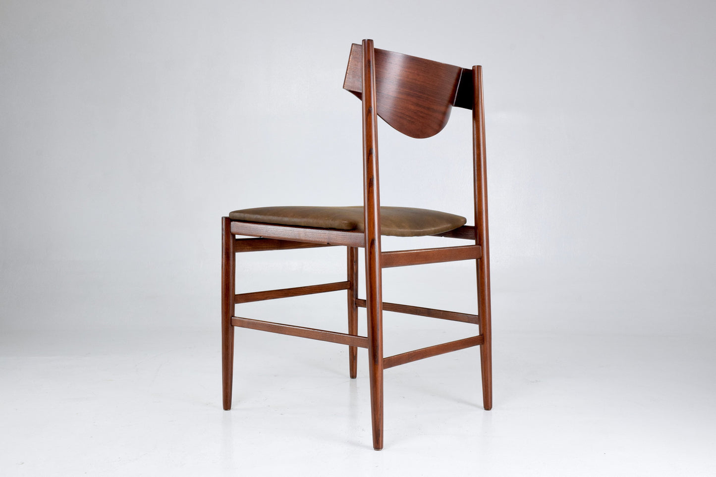 Italian Curved Dining Chairs by Gianfranco Frattini, Set of 5, 1960s - Spirit Gallery 