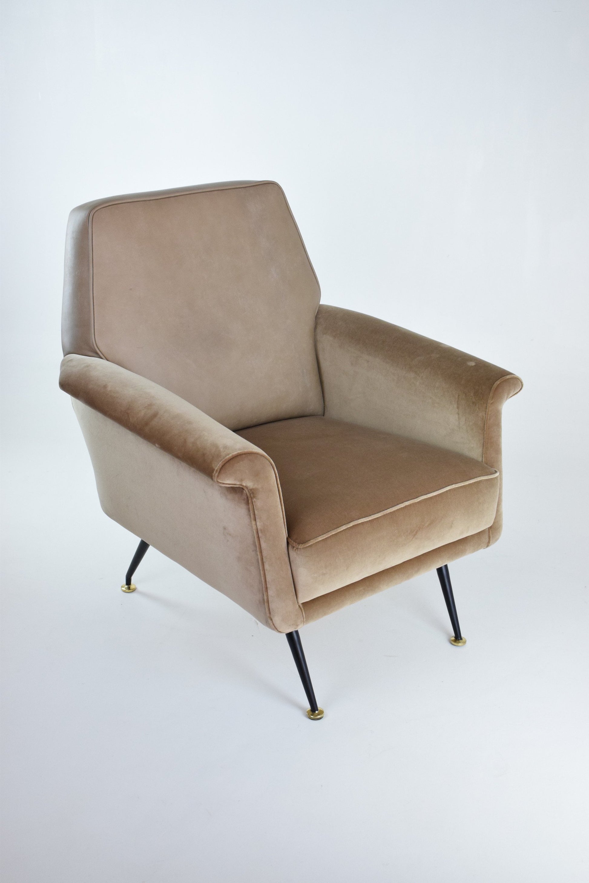 Italian Green Velvet Armchairs, 1960s, Set of 2 - Spirit Gallery 