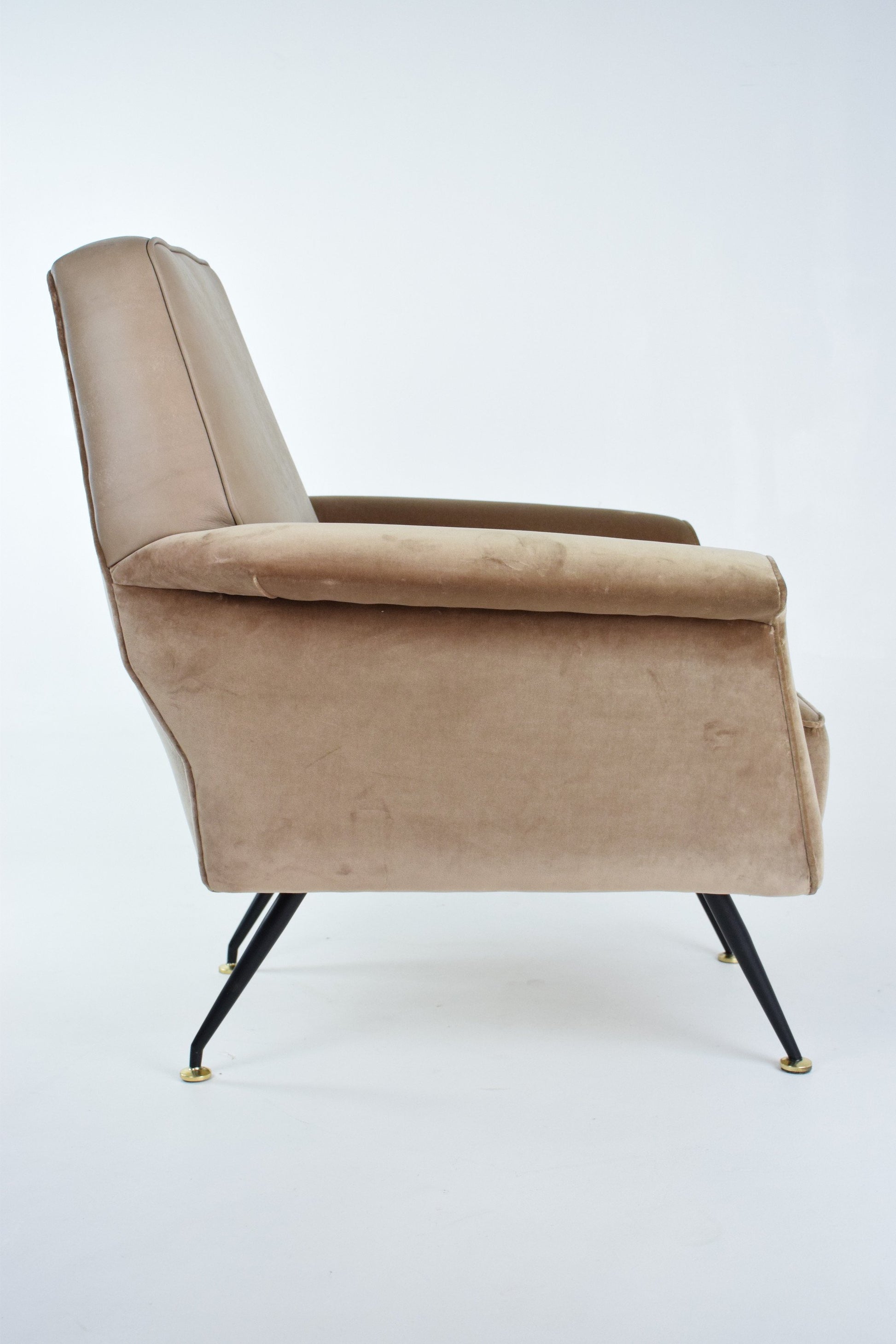 Italian Green Velvet Armchairs, 1960s, Set of 2 - Spirit Gallery 