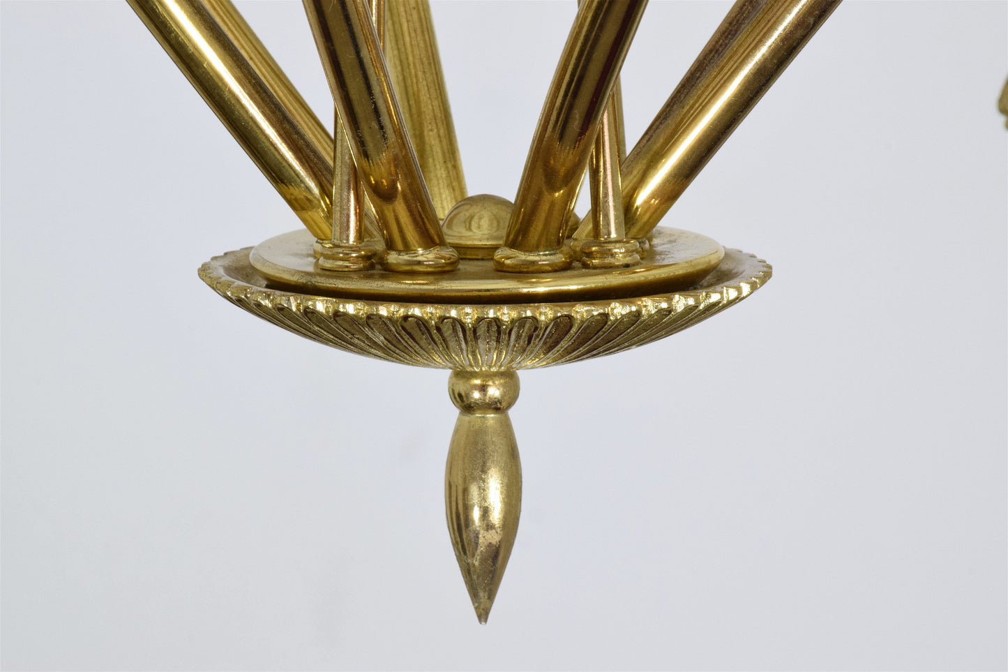 Italian Mid-Century Chandelier With Gilded Brass Structure - Spirit Gallery 