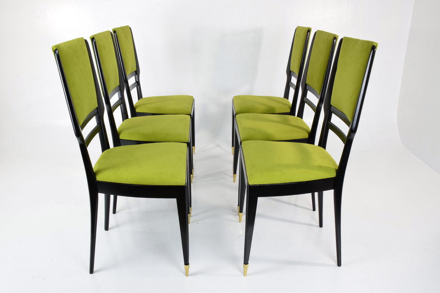 Italian Mid-Century Dining Chairs, Set of Six, 1950's - Spirit Gallery 