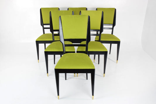 Italian Mid-Century Dining Chairs, Set of Six, 1950's - Spirit Gallery 