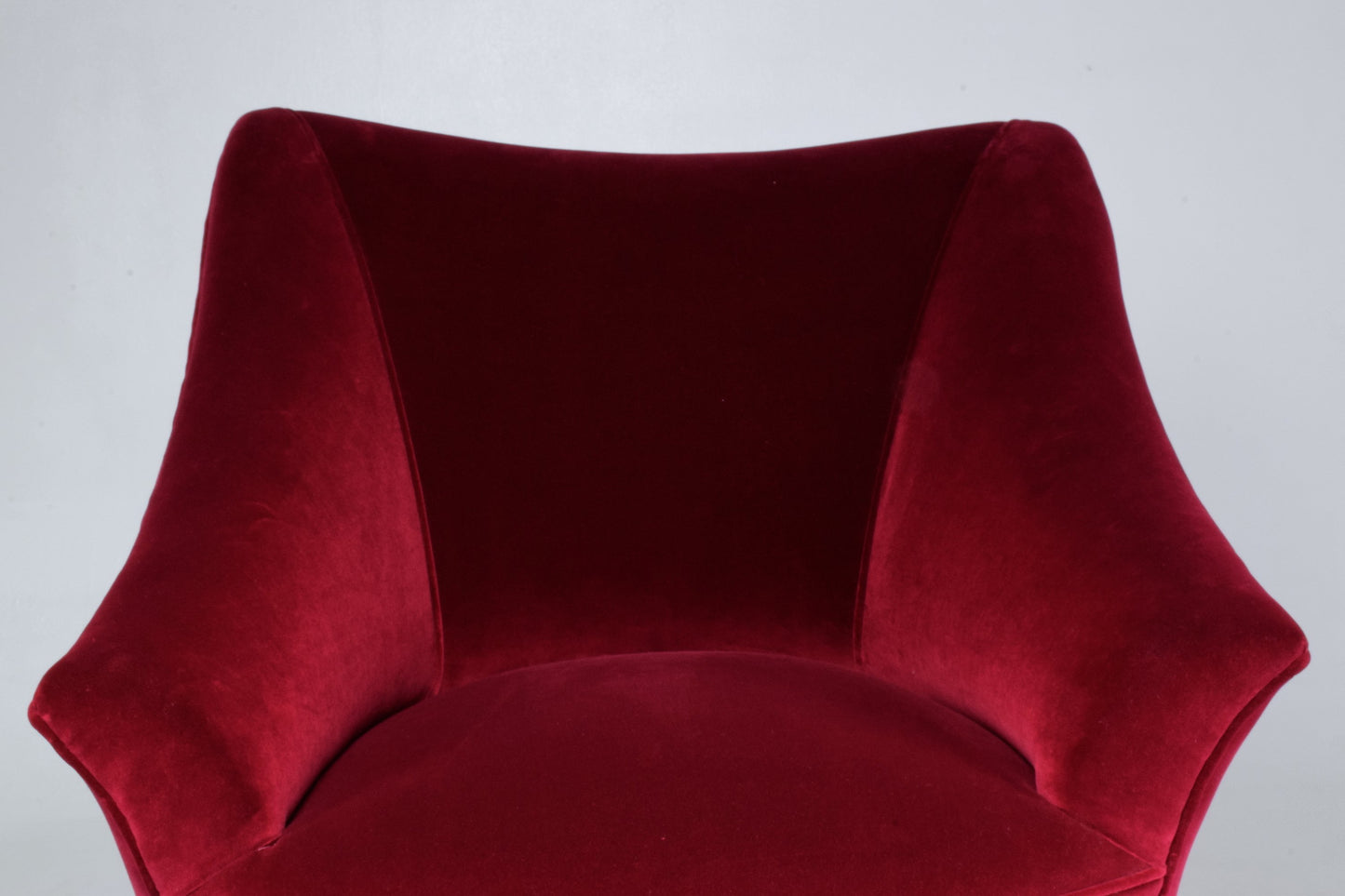 Italian Mid-Century Velvet and Brass Armchair, 1950s - Spirit Gallery 