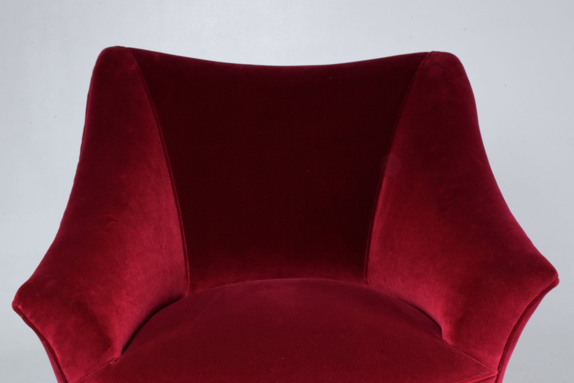 Italian Mid-Century Velvet and Brass Armchair, 1950s - Spirit Gallery 