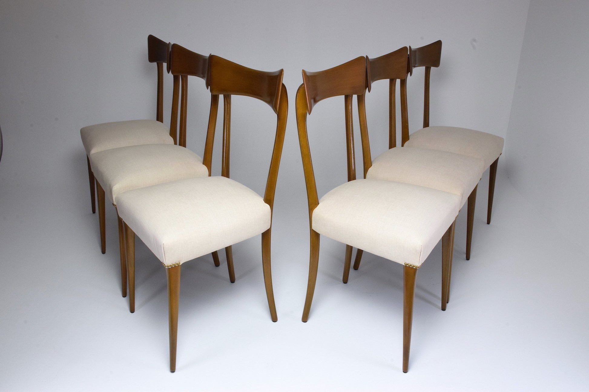 Italian Midcentury Dining Chairs, Set of 6, 1950s - Spirit Gallery 