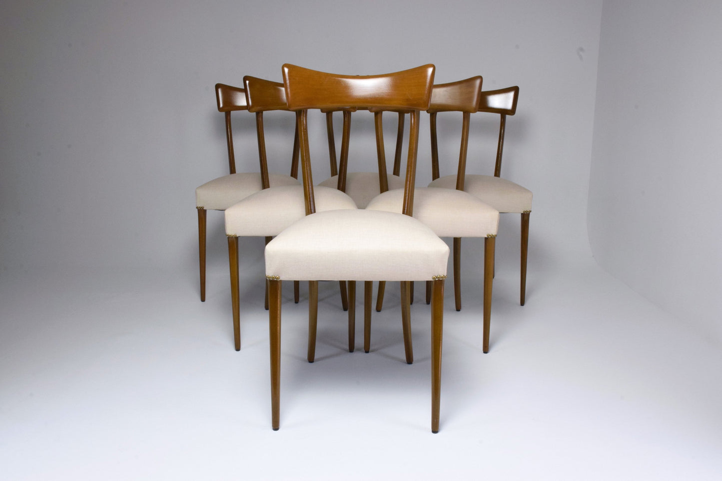 Italian Midcentury Dining Chairs, Set of 6, 1950s - Spirit Gallery 